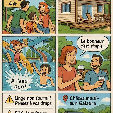 Campsite Mobile-home Climatise Chateauneuf-de-Galaure